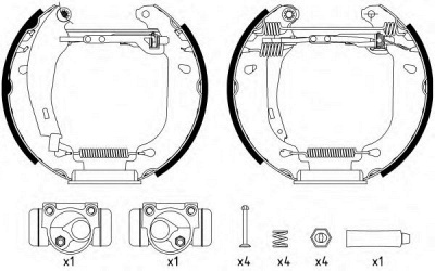 HELLA PAGID 8db355003971 -  Комплект тормозных колодок